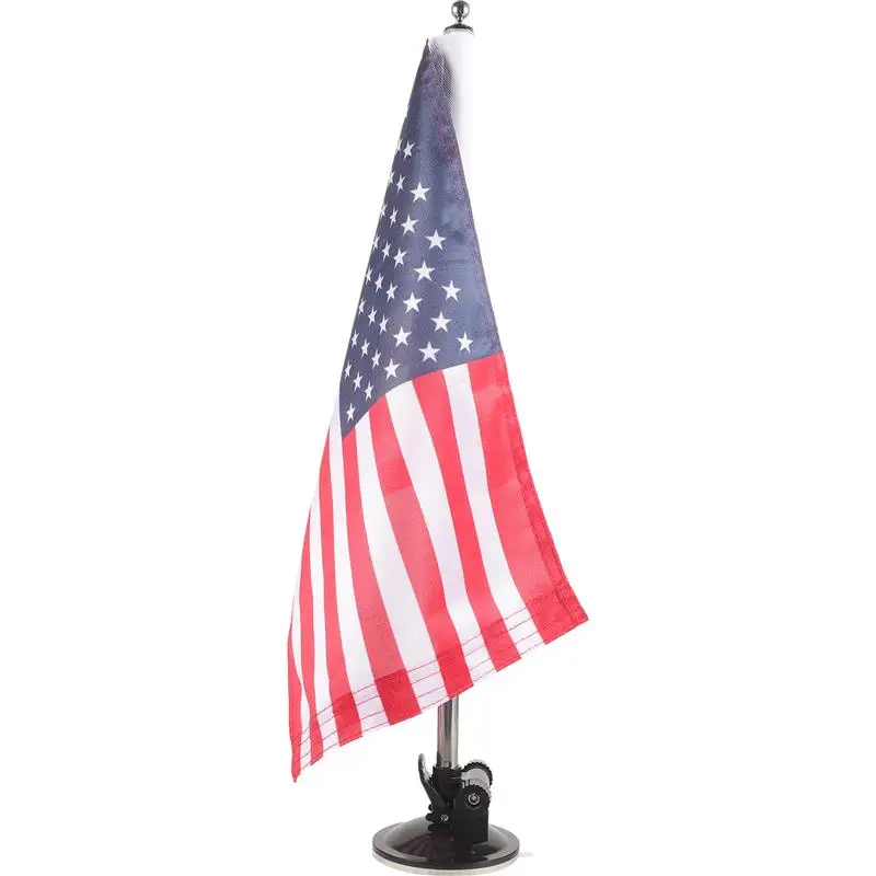 

1 Set of Adjustable Car Flag Flag Pole Suction Mount Bracket Stainless Steel Flagpole Bracket Car Flagpole Stand with Flag