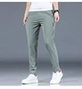 2024 Summer New Thin Ice Silk Stretch Men's Pants Casual Elastic Waist Smooth Trouser Pants Male Brand Clothing 5 Colour 3