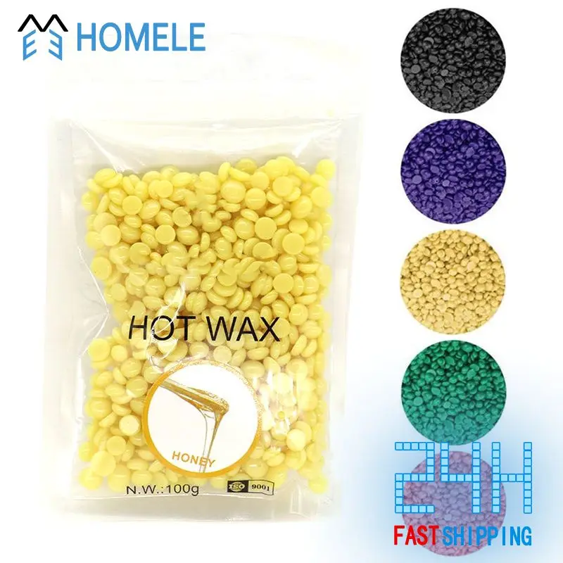 Hot 100g Pearl Hard Wax Beans Hot Film Wax Bead Hair Removal Depilatory Removing Unwanted Hairs In Legs And Other Body Parts