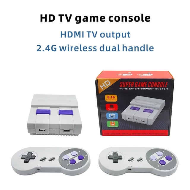 SZAMBIT Game Console Novo Console De Jogos Para Casa De TV Cabo Sem Fio  Duplo Retro Mini Hd Arcade (64G-sem fio)