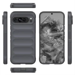 Vibrant Silicone Matte Shockproof Case - Skin Feel Airbag Protection Cover for Pixel 9-9Pro (Grey)