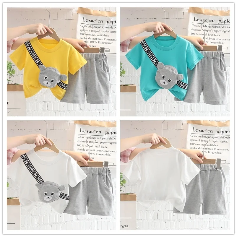 New Summer Baby Clothes Suit Children Fashion Boys Girls Cartoon T-Shirt Shorts 2Pcs/set Toddler Casual Clothing Kids Tracksuits
