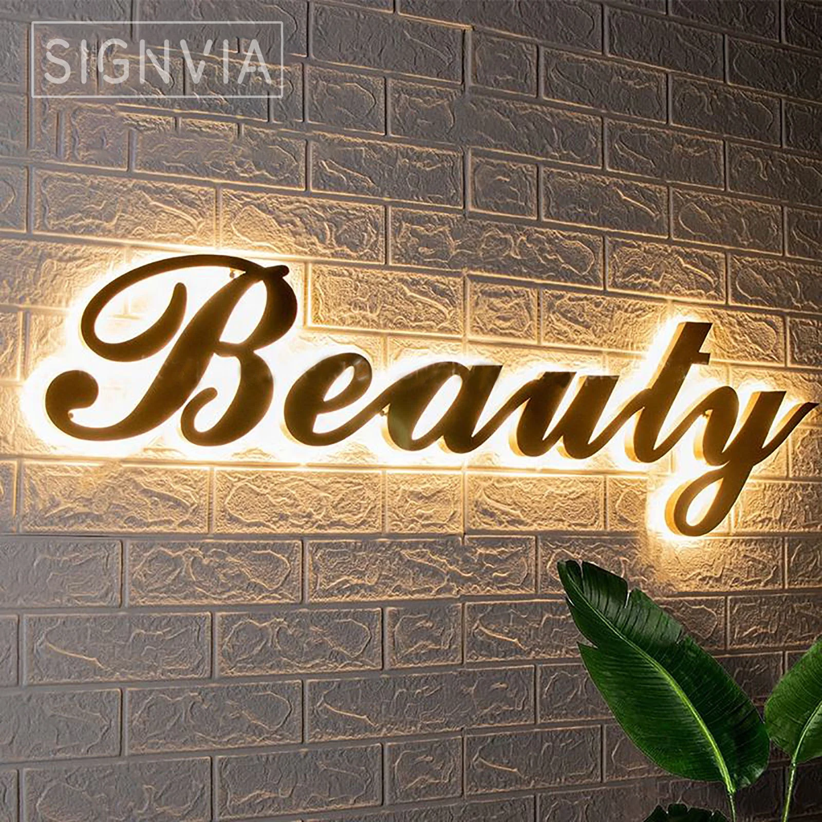 LED Advertising Door Head Night Light sign Custom Indoor And Outdoor Waterproof 3D Metal Luminous Letter Number Plate Logo