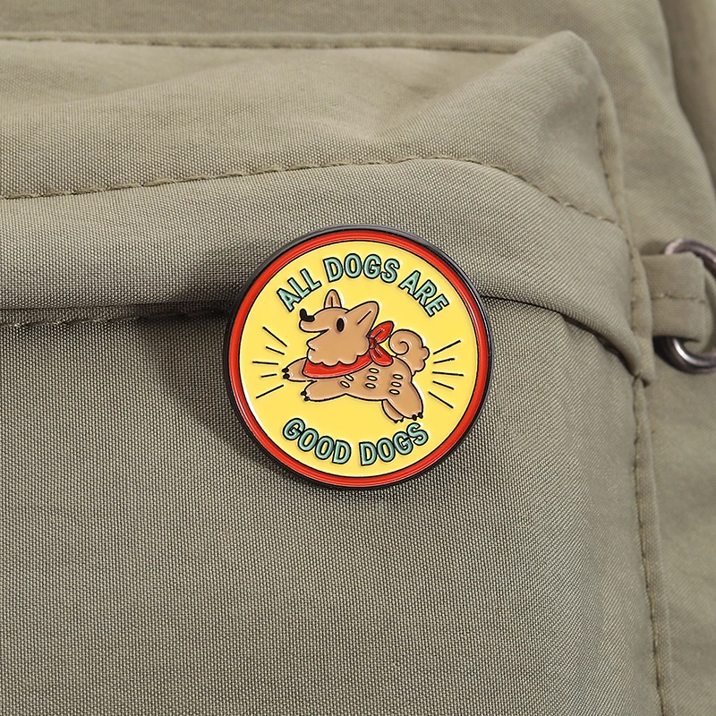ALLE HUNDE SIND GUTE HUNDE Emaille Pins Niedliche Hunde Metall Broschen Mode Revers Abzeichen Rucksack Kleidung Schmuck Geschenk für Freunde – Detail 6