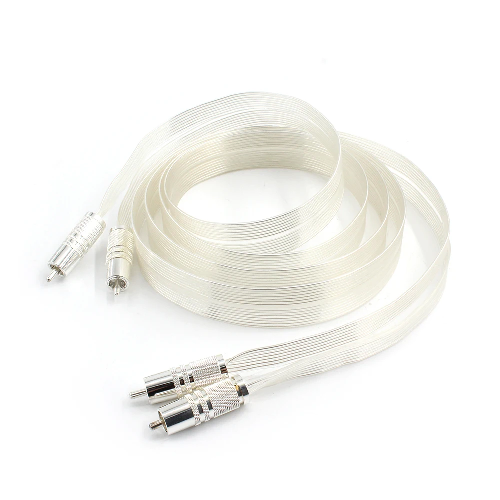 

Кабель для подключения Hifi SR-02 RCA с посеребренным штекером RCA, 0,5 м за штуку, Красный рисунок