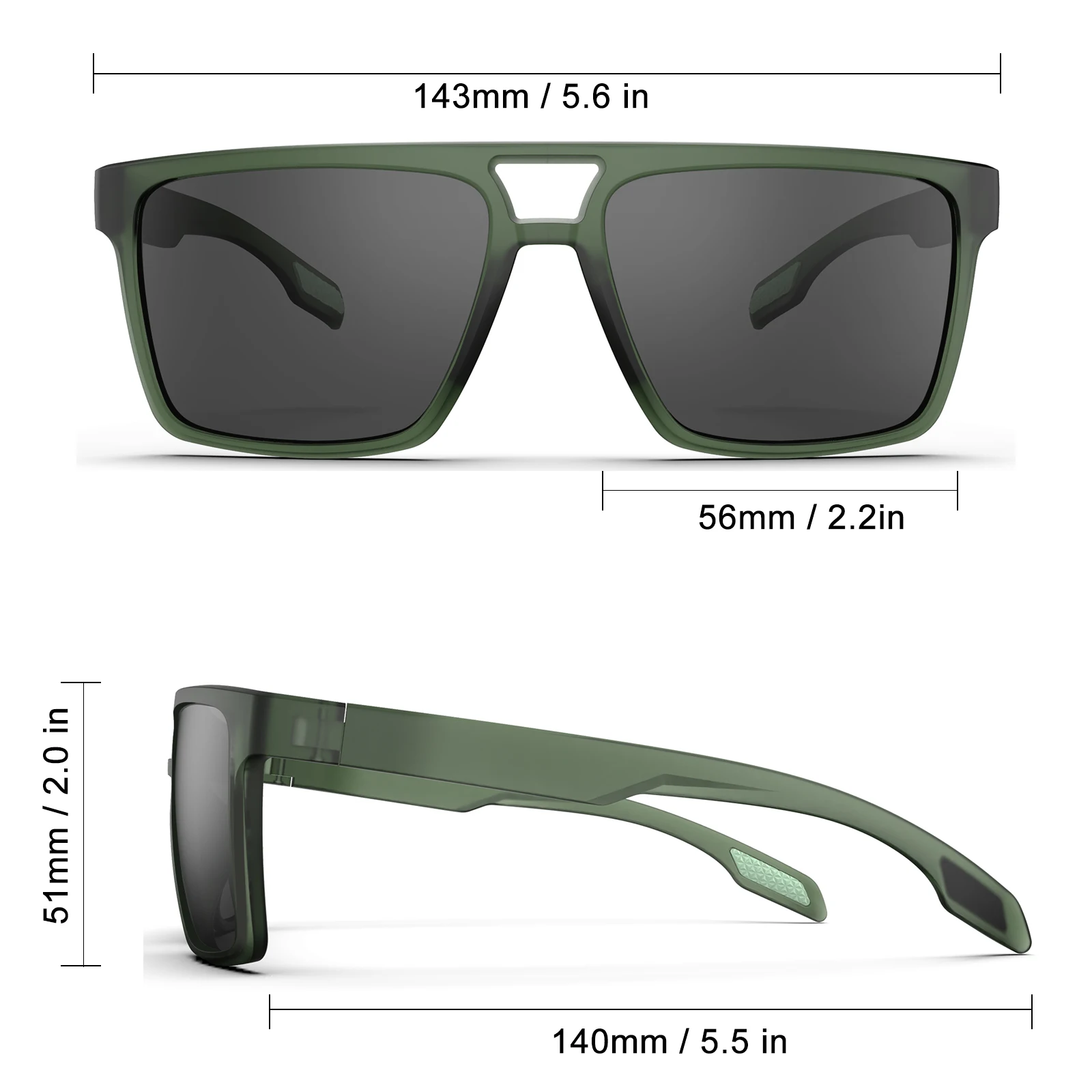 Suukaa gafas polarizadas HD para hombres y mujeres, protección UV para exteriores, gafas de sol clásicas para pesca, ciclismo, conducción, Uv400