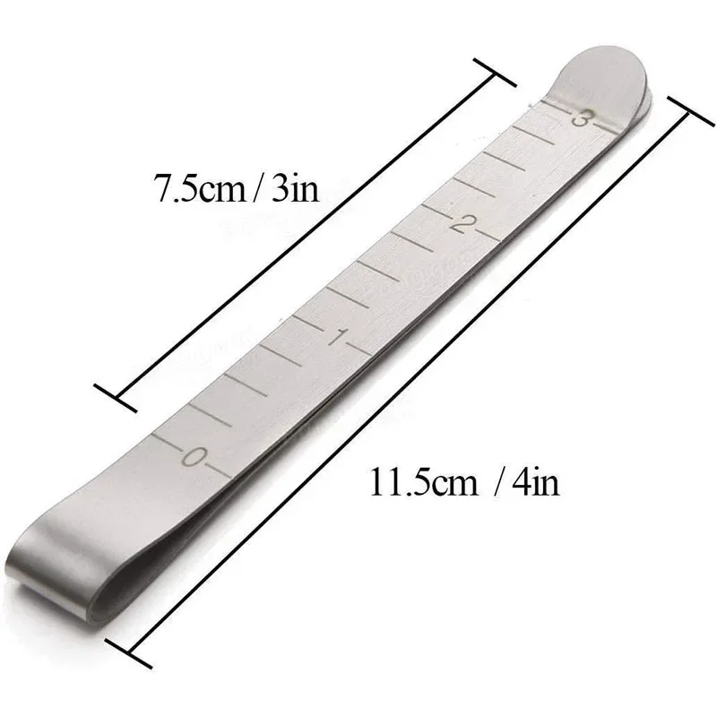 Sewing Clips 1/3/5PCS Metal Sewing Clips Stainless Steel Hemming Ruler 3 Inches Clip for Fabric Measuring Quilting DIY Accessories