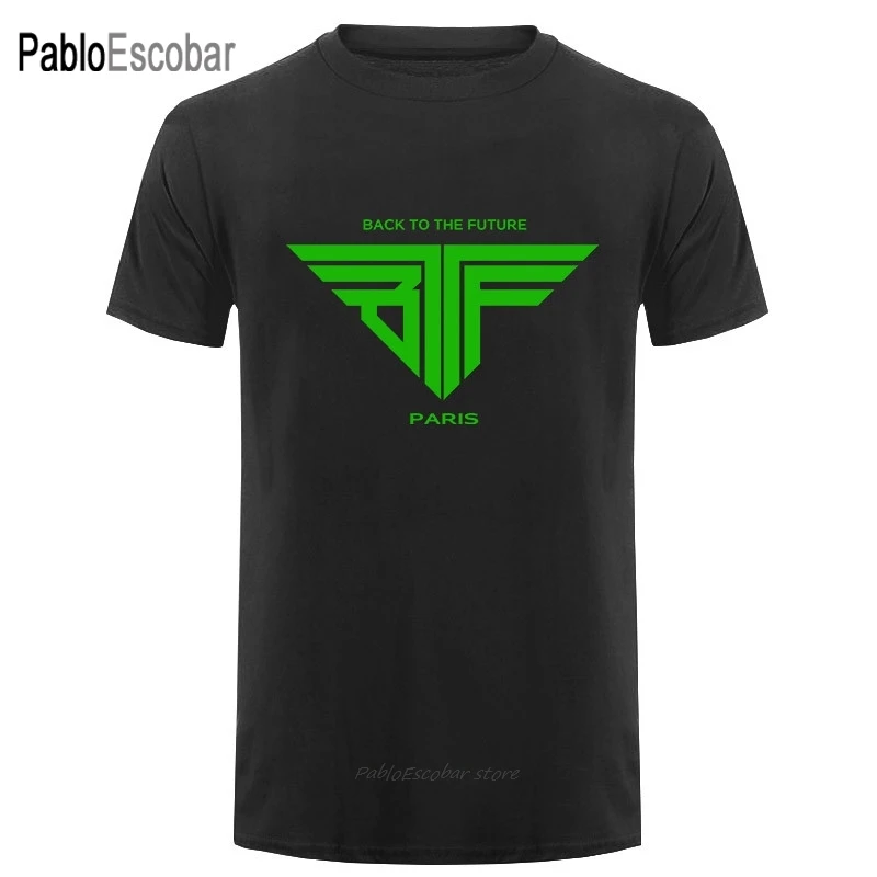 Back To The Future BTTF T-Shirt Men Paris T Shirts Cotton O Neck Short  Sleeve Mens Shirt - AliExpress