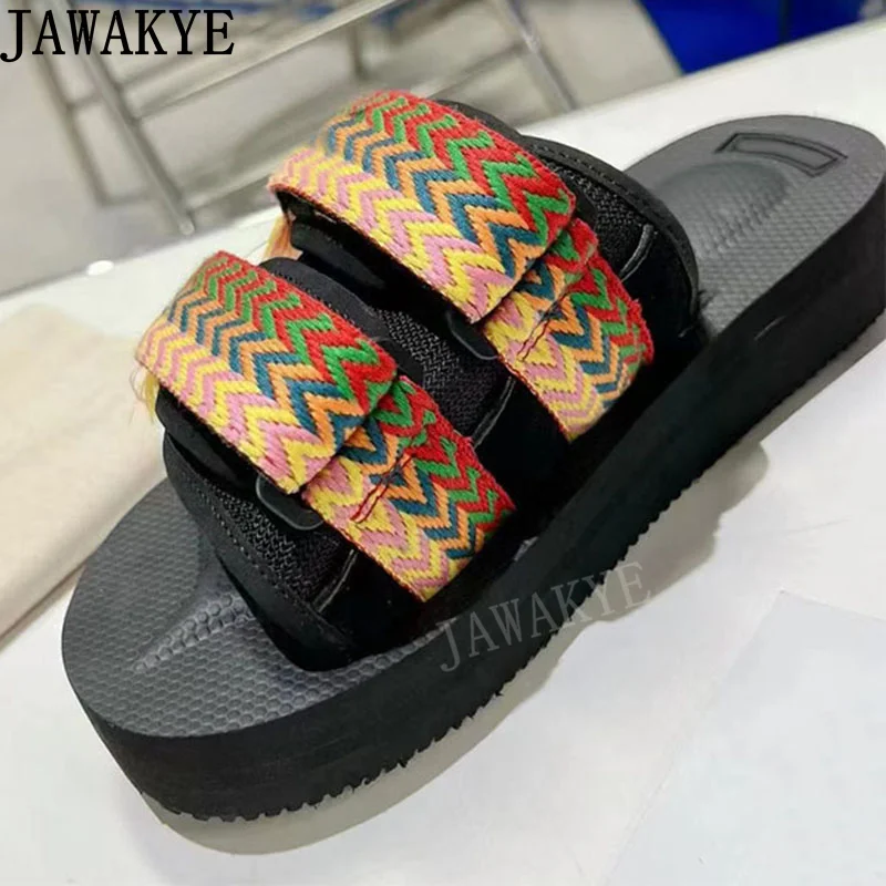 

2023 Summer Beach Shoes Casual Ladies Flat Flip Flops Summer Sandals EVA Sole Platform Rubber Slides Brand Shoes Women