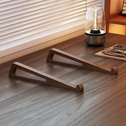 Ergonomic Wooden Laptop Stand with Adjustable Cooling Ventilation (2pcs)