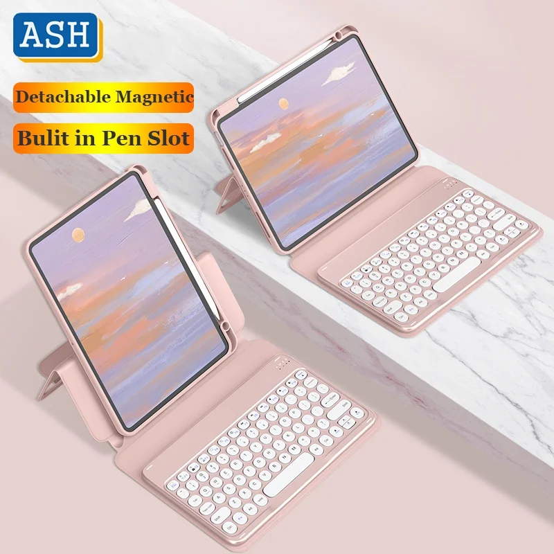 

ASH 360° Rotating Detachable Keyboard Case for iPad Mini 6 2021 8.3 inch Auto Sleep Wake Protective Wireless Keyboard Cover