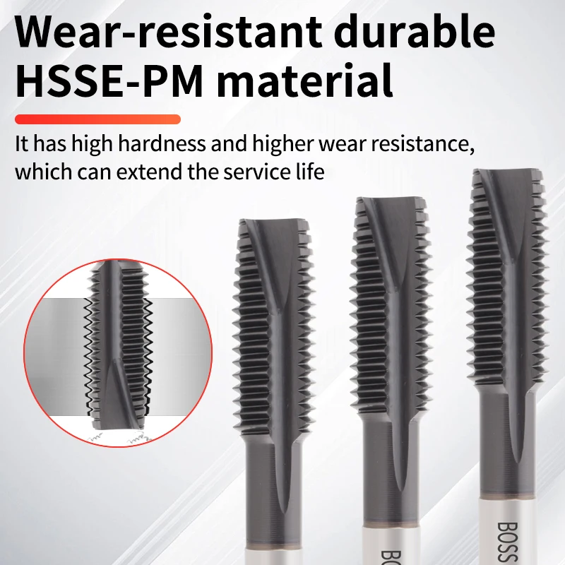 HSSE-PM JIS Standard Spiral Pointed Tap M1 M3 M4 M5 M6 M8 M10 M12 Machine Screw Thread Tap for Stain