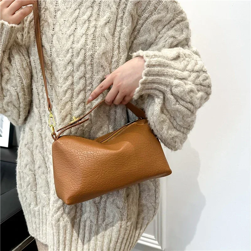 Free Shipping New PU Handbag High Quality Versatile Fashion Shoulder Bag Large Capacity Trendy Casual Crossbody Bag