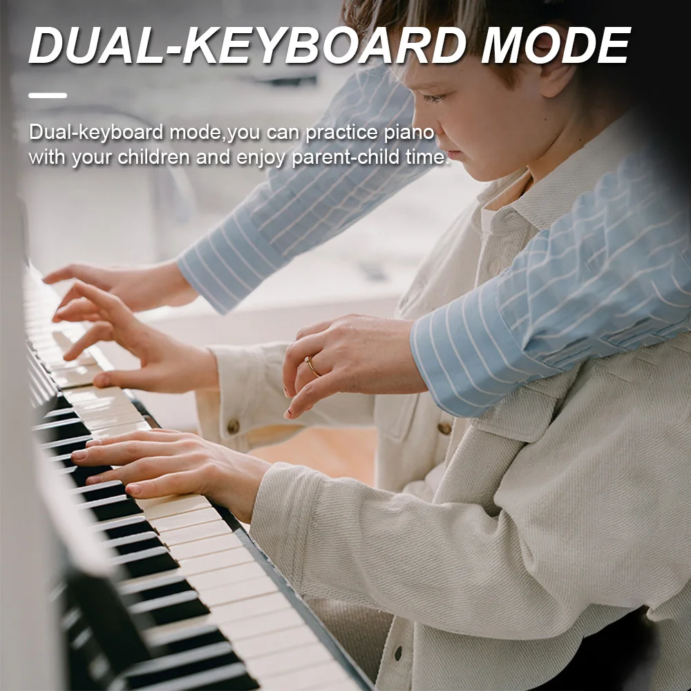 Folding Keyboard Piano 88 Key Full Size Foldable Electronic Organ Built-in Stereo Speakers BT for Beginners
