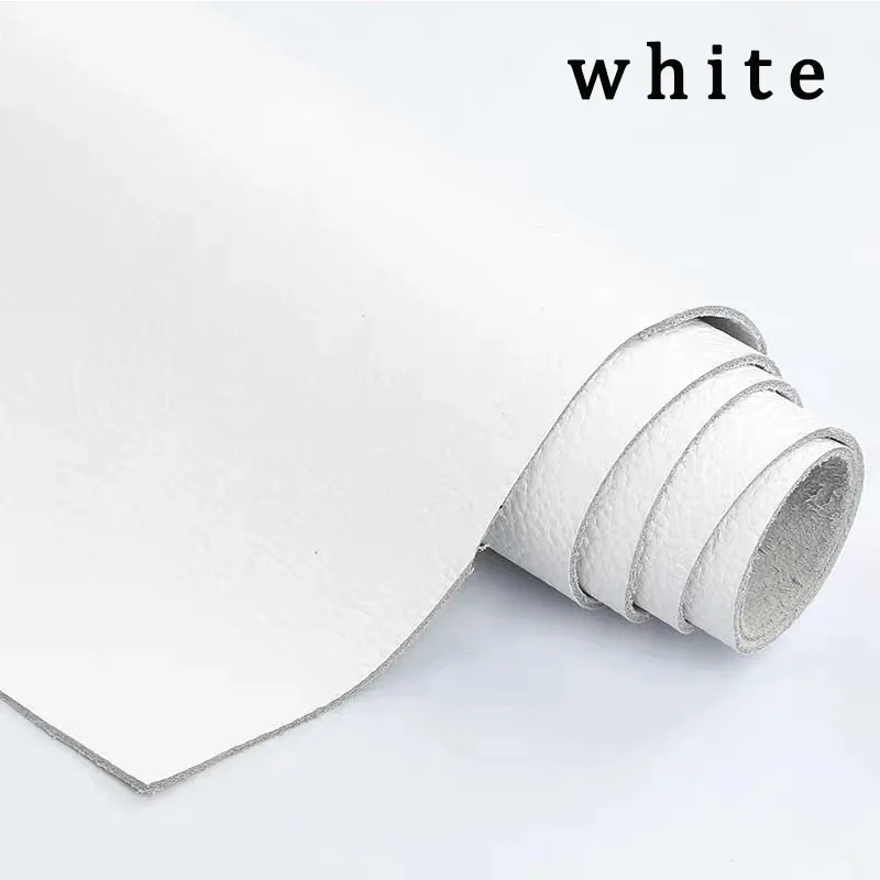 Elegant Off-White Lychee Pattern Genuine Cowhide Leather Sofa Cushion