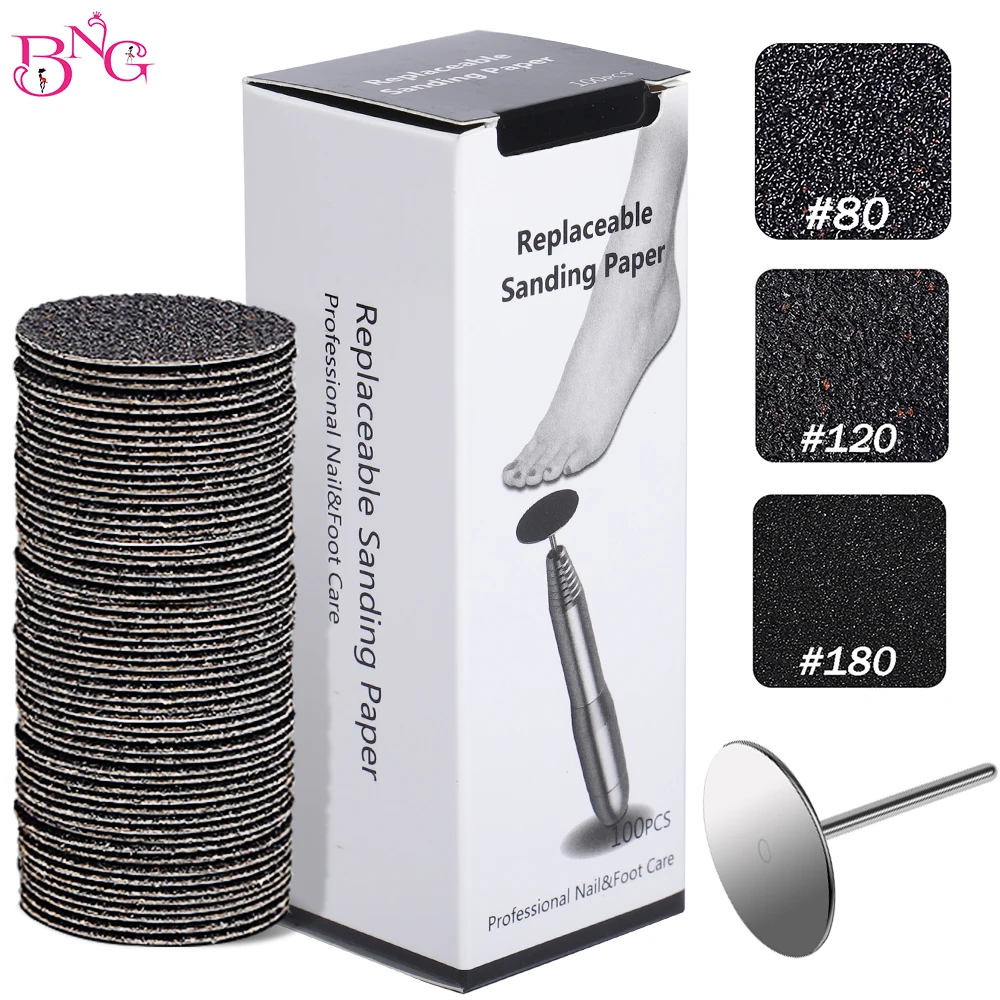 Disc For Pedicure Nozzles Disk Cuticle Remove Electric Foot File Callus Hard Dead Skin Pedicure Tool Replaceable Sandpaper