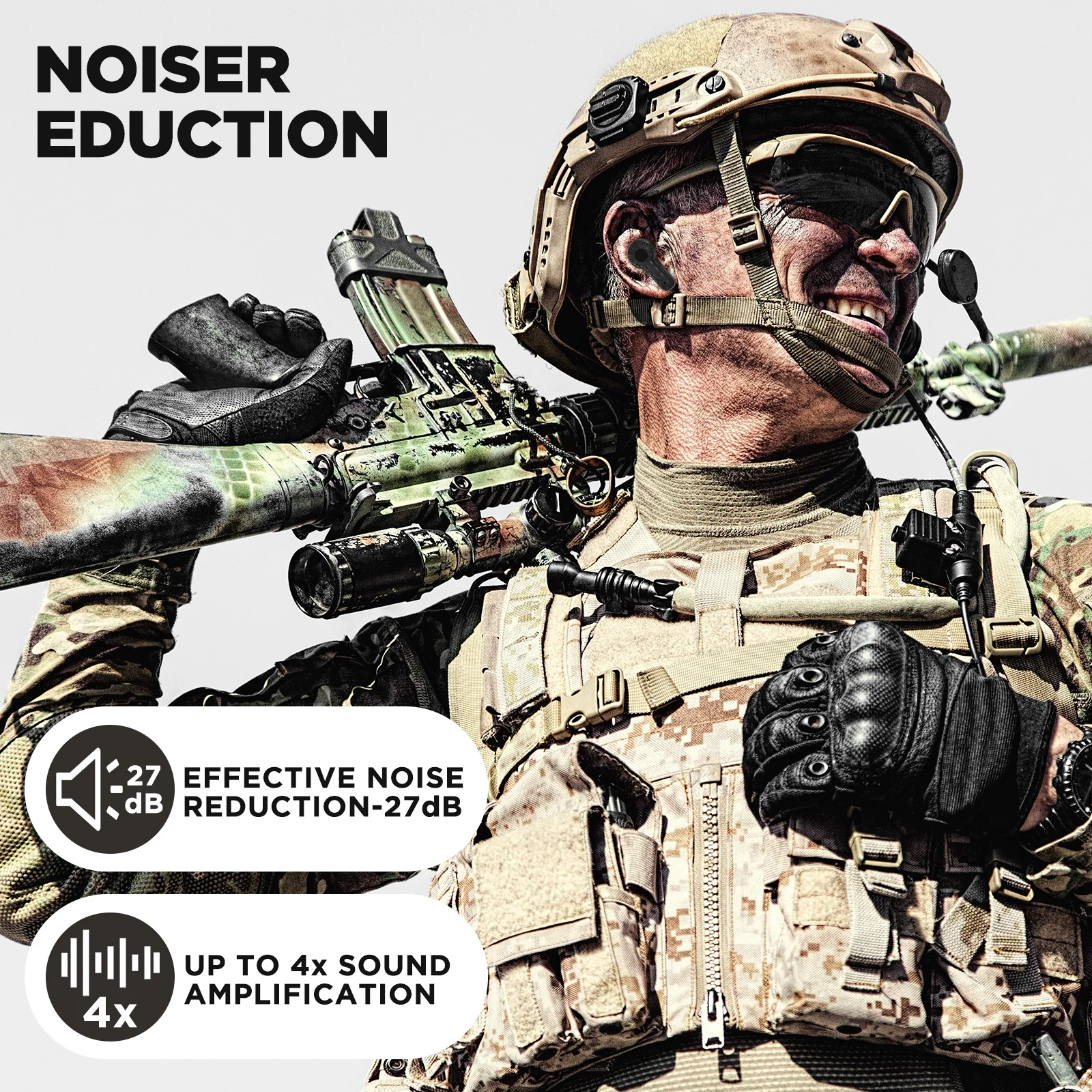 ARM NEXT Electronic Shooting Earplugs Noise Canceling Hearing Protection Earmuff Hunting Tactical Shooting Law Enforcement electronic earmuffs