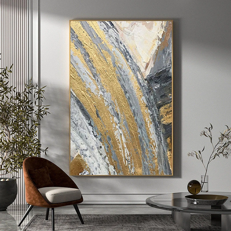 Chenistory 70x90cm Paint By Numbers Golden Texture Drawing By Numbers Wall Art Adult Crafts