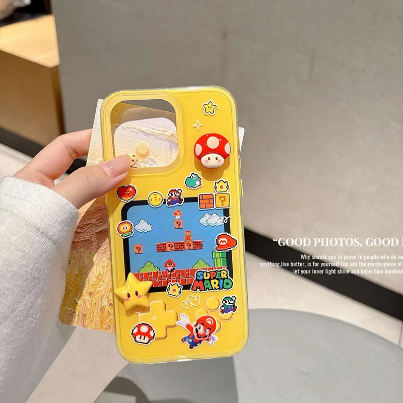Cute 3D Cartoon Toy White Acrylic Phone Case Cover