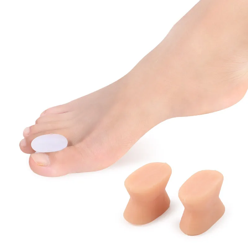 2pcs = 1pair Silicone Gel Toe Separator Bunion Corrector Hallux Valgus Thumb Overlapping Repair Bone Orthotic Straightener 3 Size