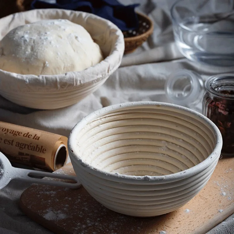 Banneton-cestas de mimbre ovaladas para fermentación de pan, cesta