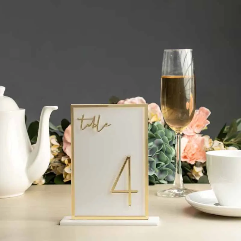 Gold Table Numbers Acrylic Table Numbers Wedding Centerpieces Luxury Decor Wedding numbers Reception