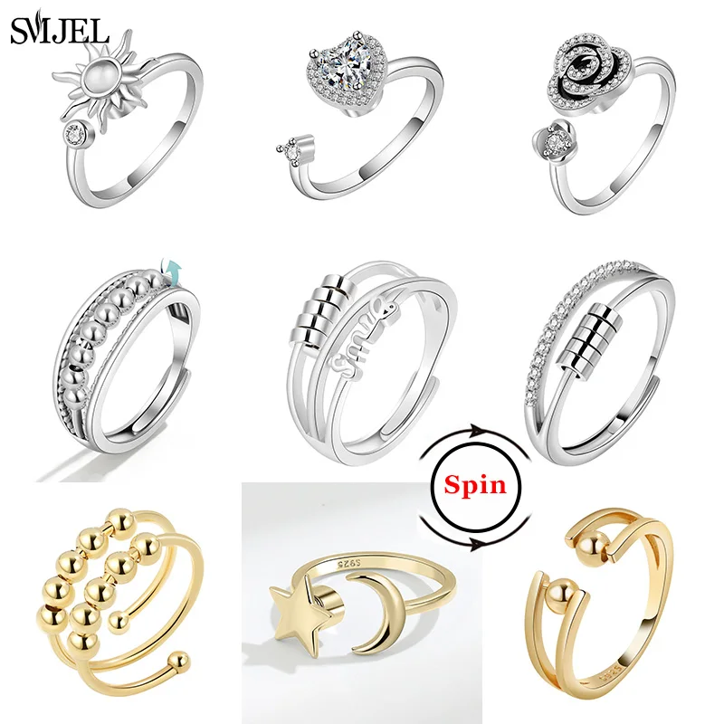 Fidget Toy Best Fidget Rings 2024 New Anxiety Rings For Women - Main Image