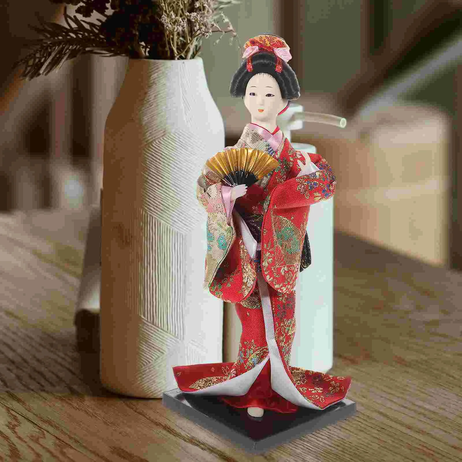 

Nolitoy Home Decor Geisha Kabuki Doll Model Japanese Kimono Maiko Figurine Oriental Car