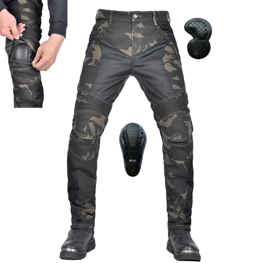 2023NewMensMotorcycleRidingPantsProtectiveMotocrossRacingJeans