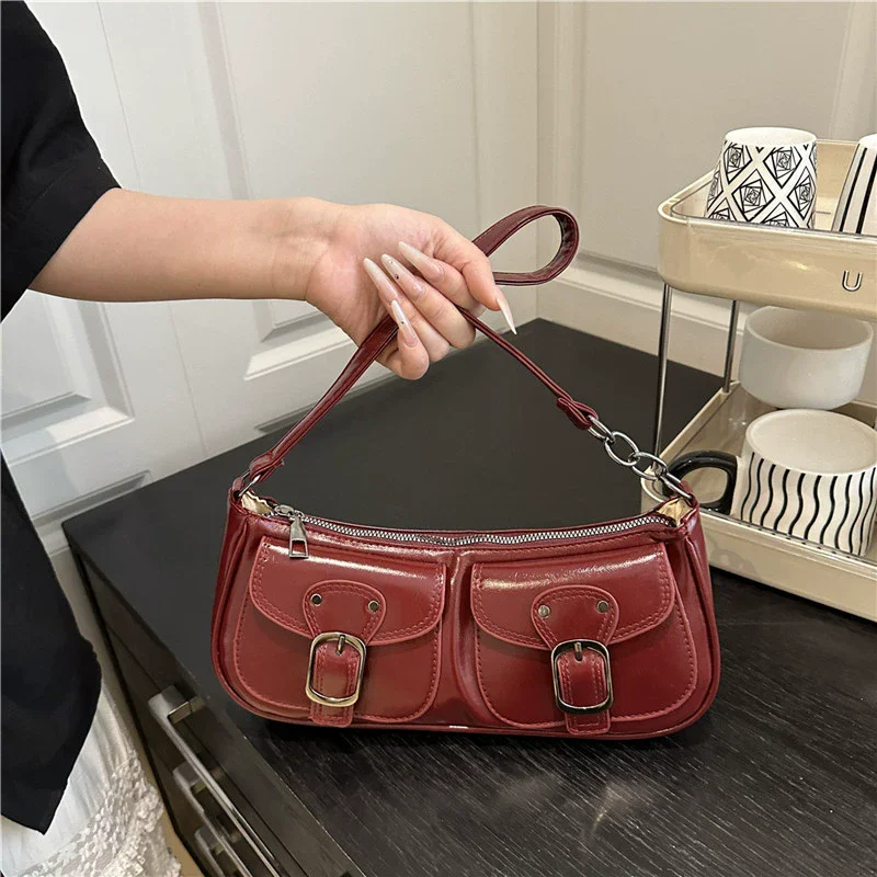 Women's Shoulder Bag Fashion Commuting Armpit Bag Personality Trendy Cool Scooter Bag Small Senior Sense Shoulder Crossbody Bag