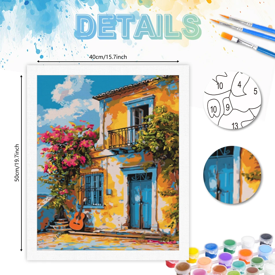 Painting By Numbers Kits PhotoAcrylic Paint Oil Painting By Numbers Scenery On Canvas