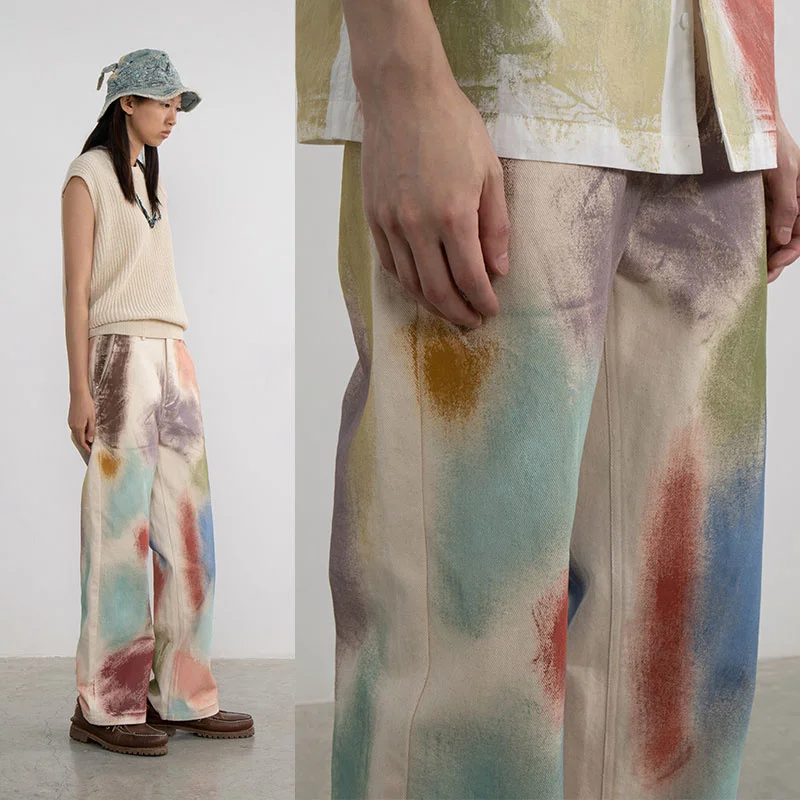 Wide Leg Pants Loose Straight Baggy Ruffian Versatile Japanese Streetwear