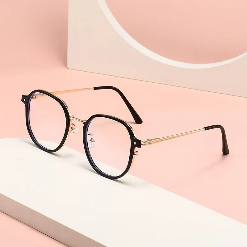 

New Fashion Glasses Frame Trend European and American Frames Advanced Sense Ins Color Anti-blue Glasses