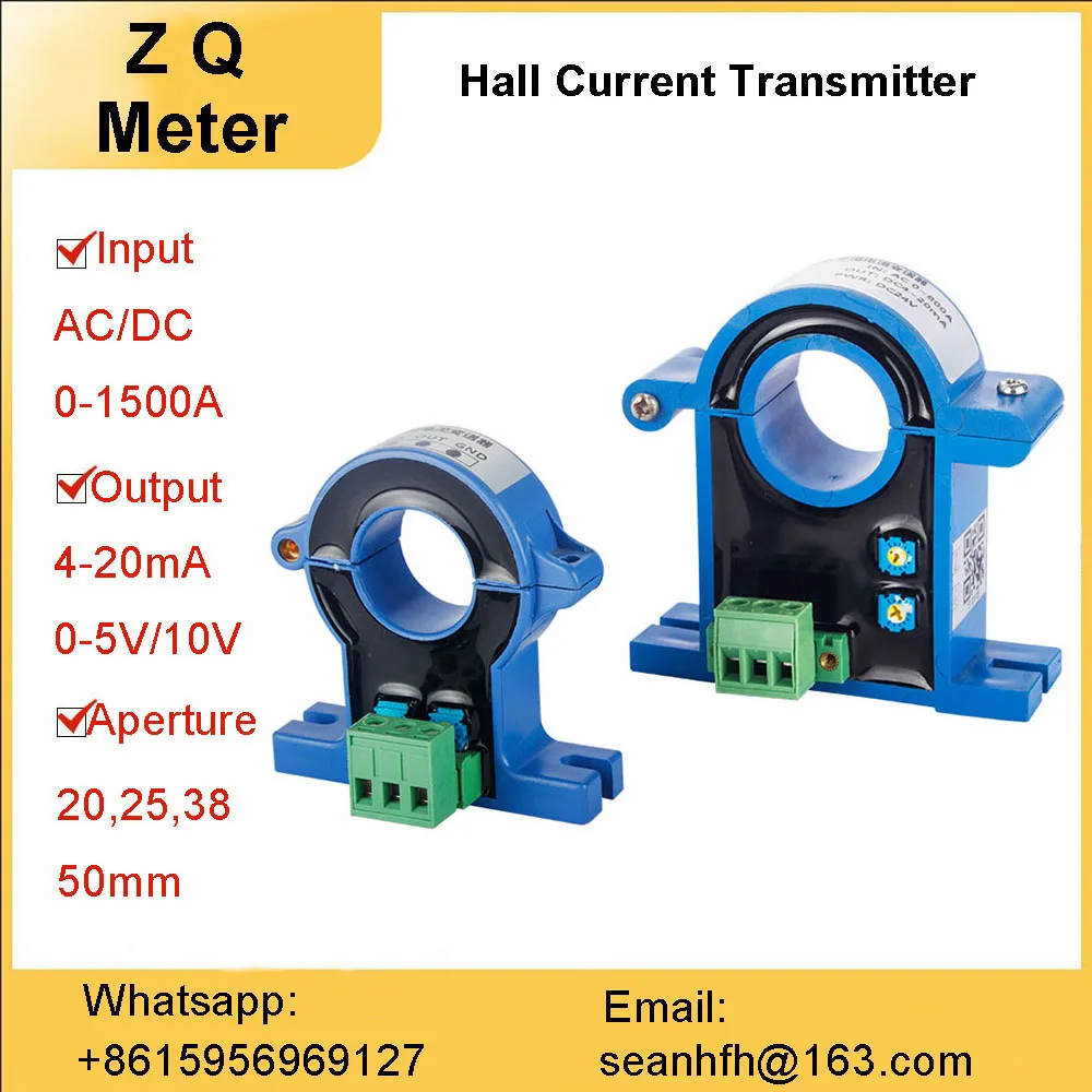 DC current transmitter voltage isolation sensor perforated mutual
