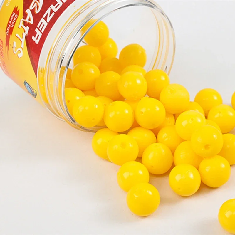 50 appâts maïs flottants artificiels pour carpe - leurres souples TPR boules flottantes odeur round baits