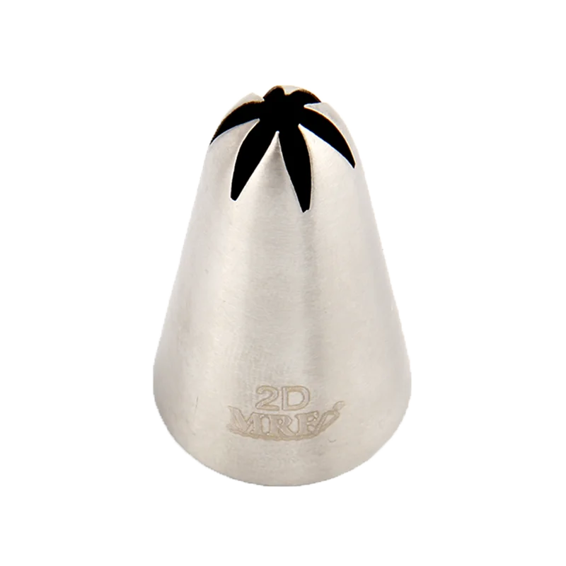 

(20pcs/Lot) Free Shipping MRF Stainless Steel 18/8 Cake Decorating 13MM Top Closed Star Icing Nozzle #2D/852