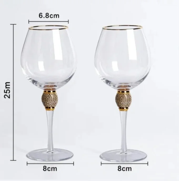 Luxury Crystal Red Wine Glass Set - Elegant Tall Glasses