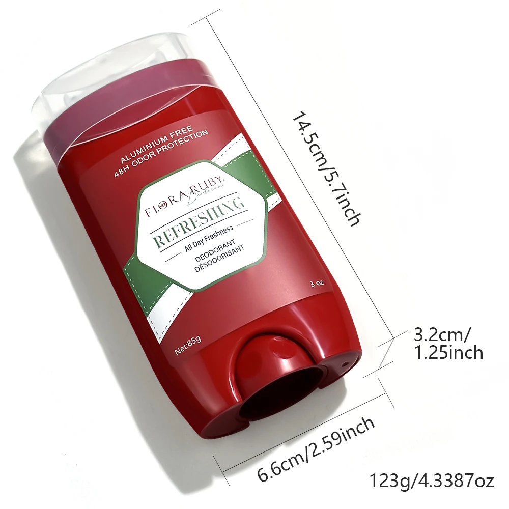 Men's Body Odor Deodorizing Stick Natural Remover Antiperspirant Underarm Care Refreshing Lasting Aroma Cream 85g