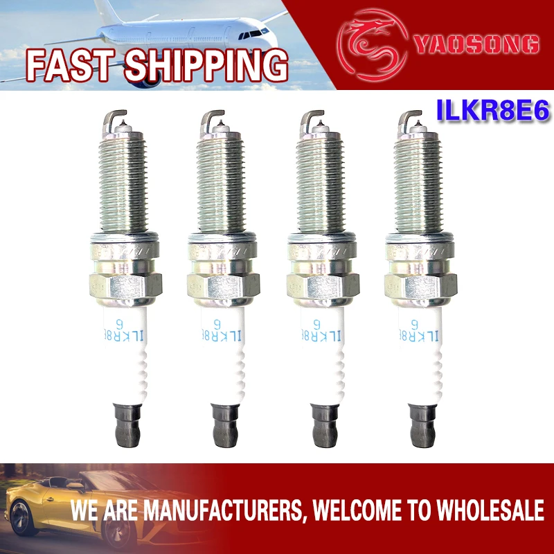 NGK Laser Iridium Spark Plugs ILKR8E6 - For Mitsubishi Lancer Evo X 2008-2010