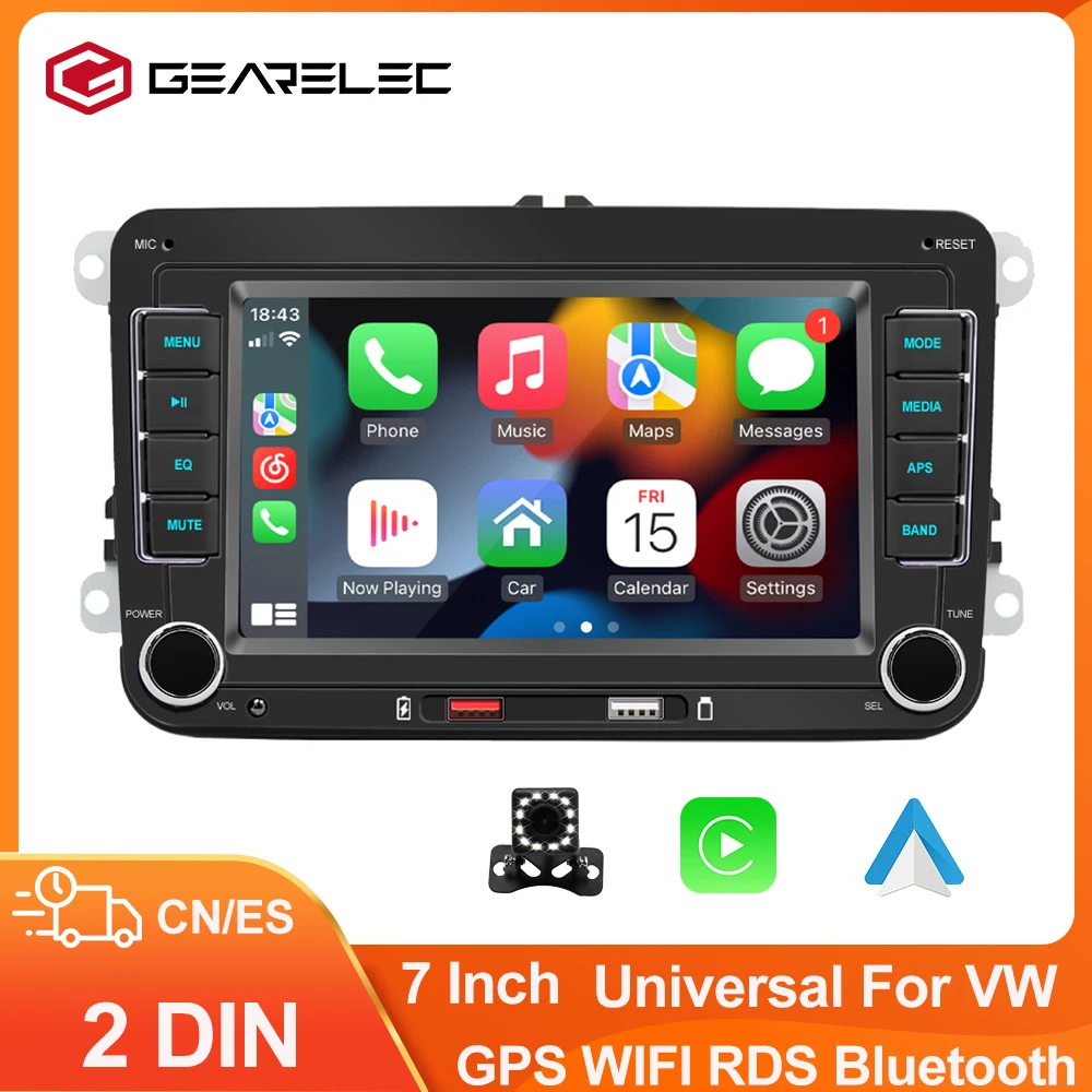 

Автомагнитола 2 Din на Android для VW Volkswagen Golf Polo Skoda, телефон Радио Tiguan Passat b7 Jetta Авто Carplay GPS DAB радио