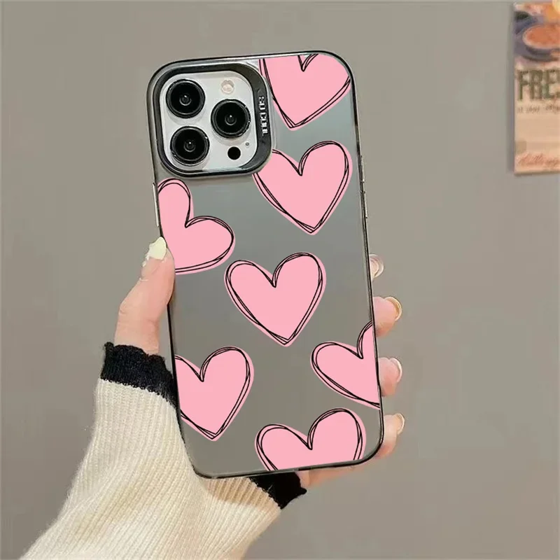 Elegant Black Love Heart Phone Case Cover