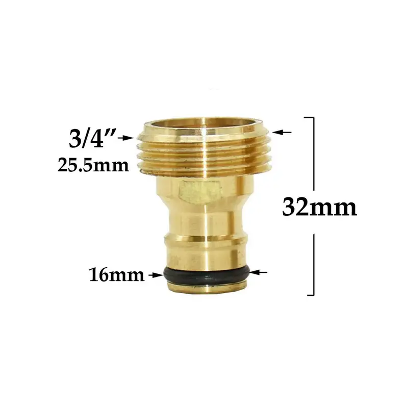 1/2'' 5/8" 3/4'' 1'' Brass Hose Quick Connector Water Stop Fitting Copper Thread Tap Coupling Garden Watering Gun Adapter - Image 17