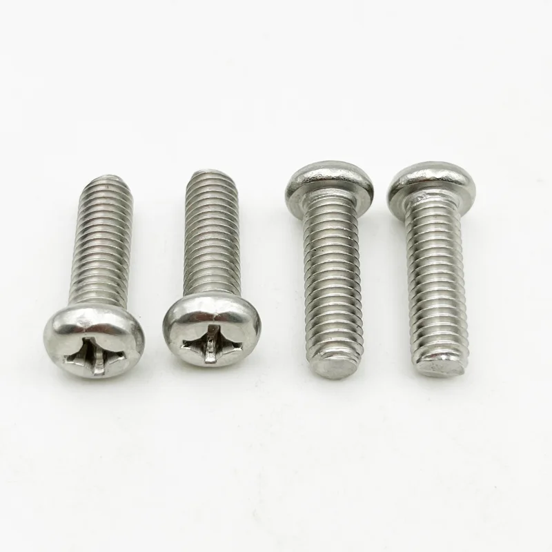 M1 M1.2 M1.6 M2 M2.5 M3 A2 Stainless steel Cross Round Head Screw Nut Set Round Pan Head Screw Bolt Phillips Small Machine Screw - Image 6