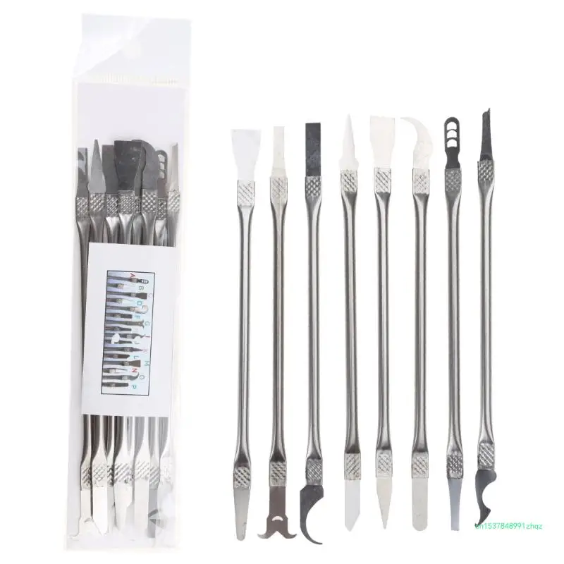 

Stainless Steel Prying Opening Repair Tool for Mobile Phone CPU Chip 8Pcs