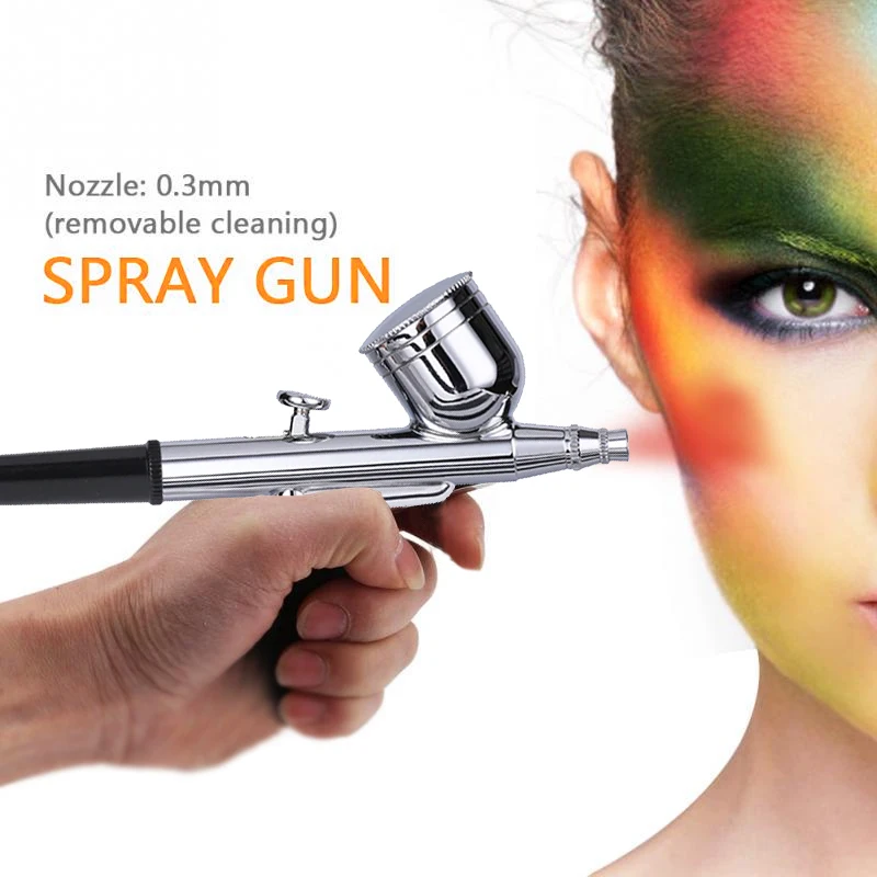

Oxygen Injector Mini Air Compressor Kit Air-Brush Paint Spray Gun Airbrush For Nail Art Tattoo Craft Cake Nano Fog Mist Sprayer