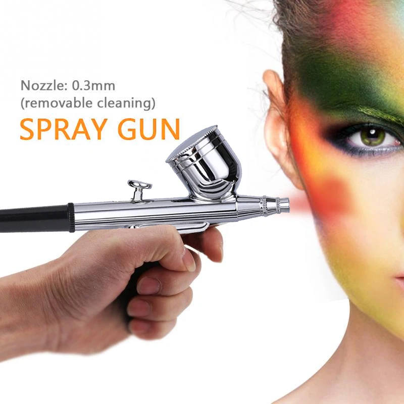 Oxygen Injector Mini Air Compressor Kit Air-Brush Paint Spray Gun Airbrush  For Nail Art Tattoo Craft Cake Sprayer Makeup Tools - AliExpress