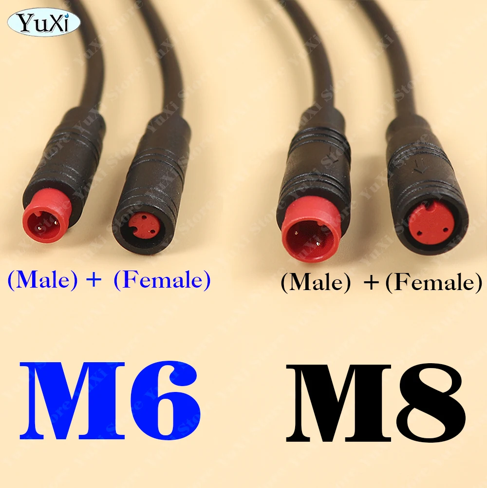 1-12세트 M8 M6 코어 2/3/4/5/6핀 남성 여성 주렛 전기 자전거 버트 플러그 커넥터 케이블 신호 센서 방수 스쿠터 와이어