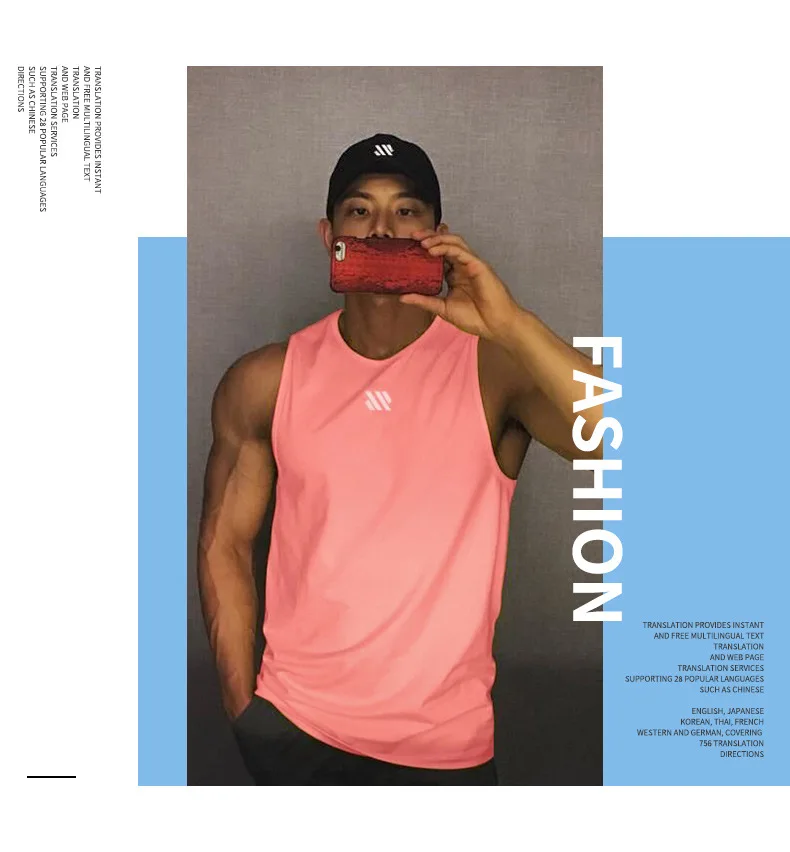 Mens Workout Tank Tops Mash Fabric Quick Dry Muscle Sleeveless Shirts Cut Off Slim Fit  Bodybuilding Gym Tees Singlet