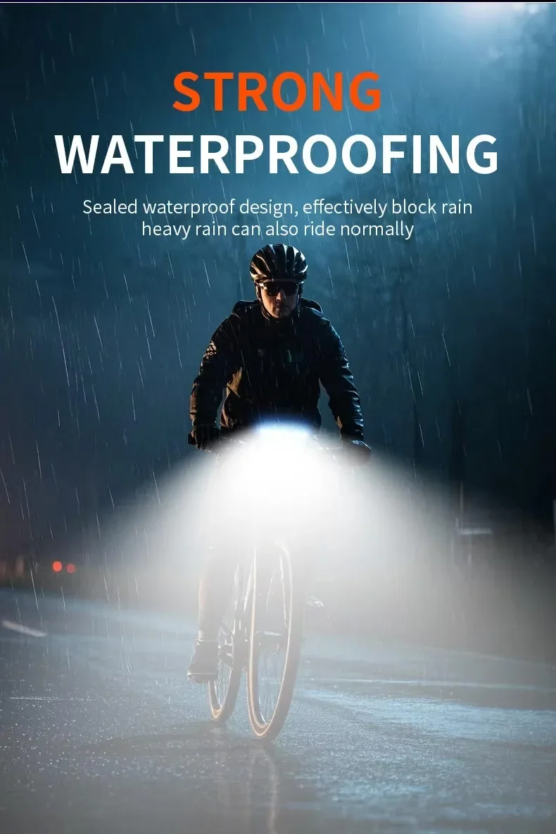USB Rechargeable Bike LED Front Light With Cycling Bike Horn Waterproof Bicycle Bell Front Light Easy To Instal Night Riding