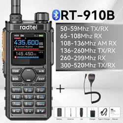 Enhanced Bluetooth Walkie Talkie with AM/FM & Air Band, Noise Reduction & NOAA for US (Add speaker mic)